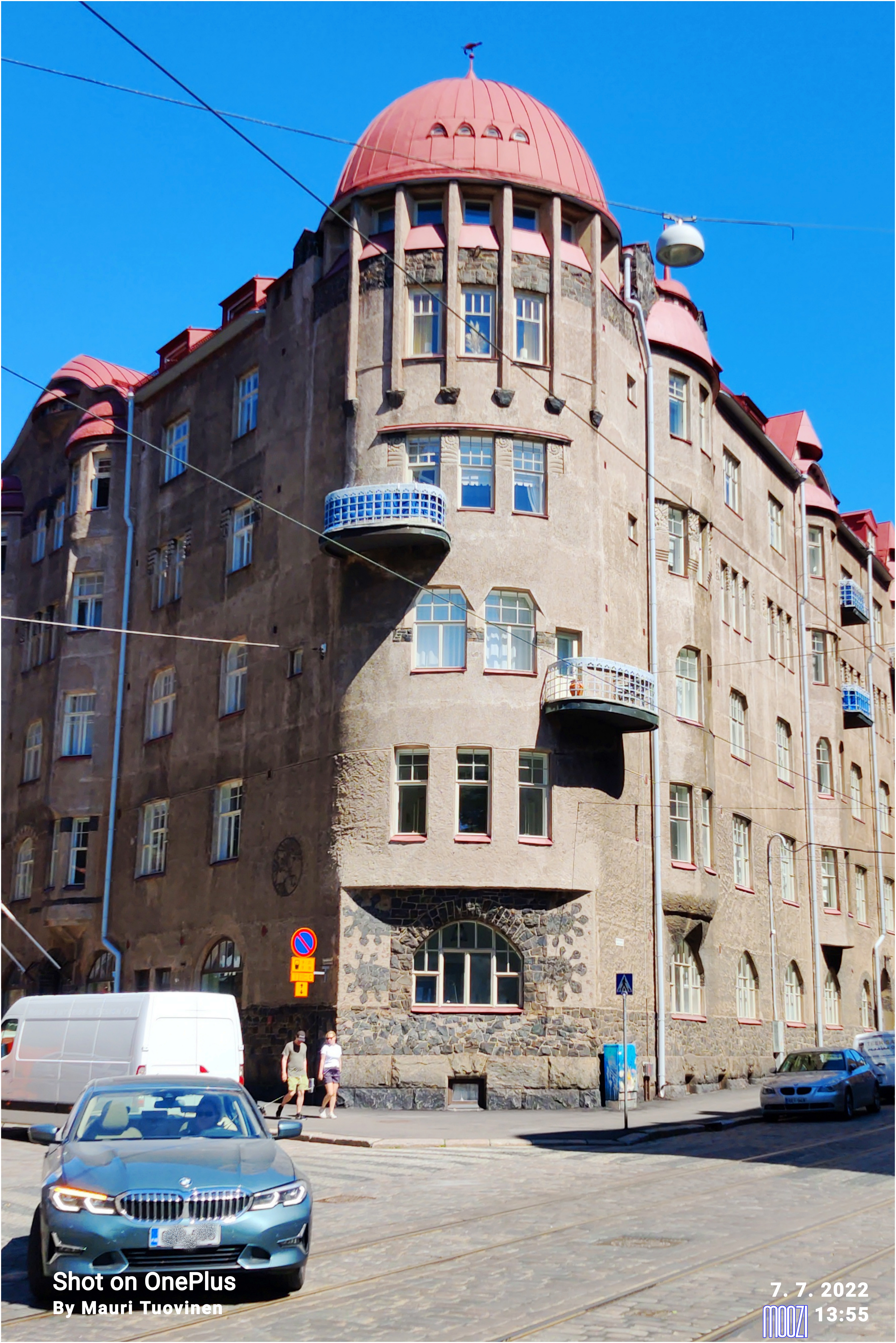 Kapteeninkatu 11 - Tehtaankatu 9. Usko Nyströmin suunnittelema "Schalinin talo" vuodelta 1902. rephoto