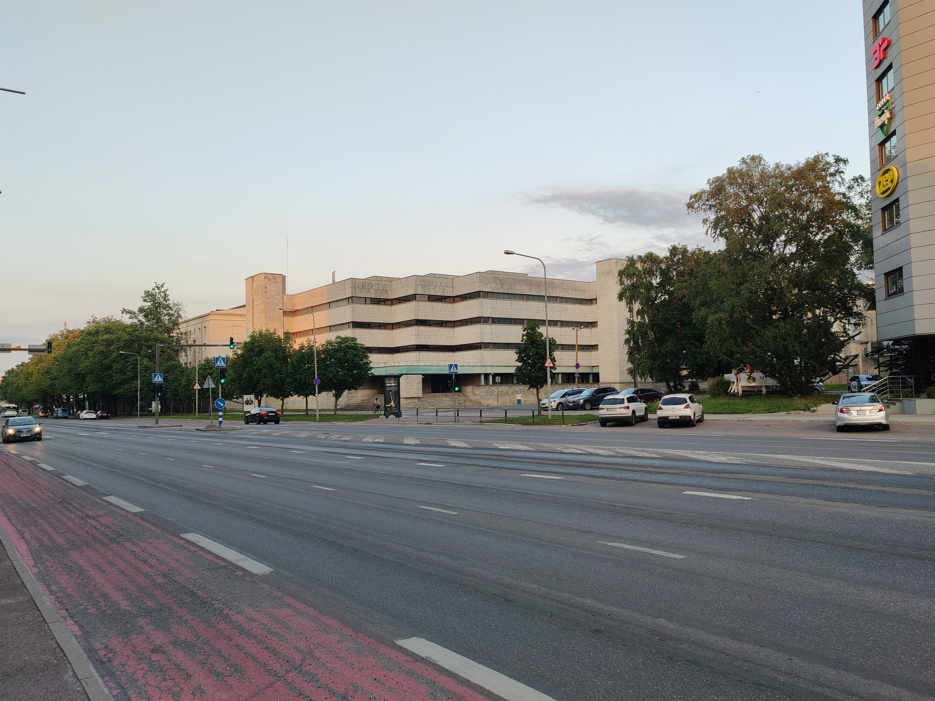 View of Tallinn City Court building on Liivalaia Street. rephoto