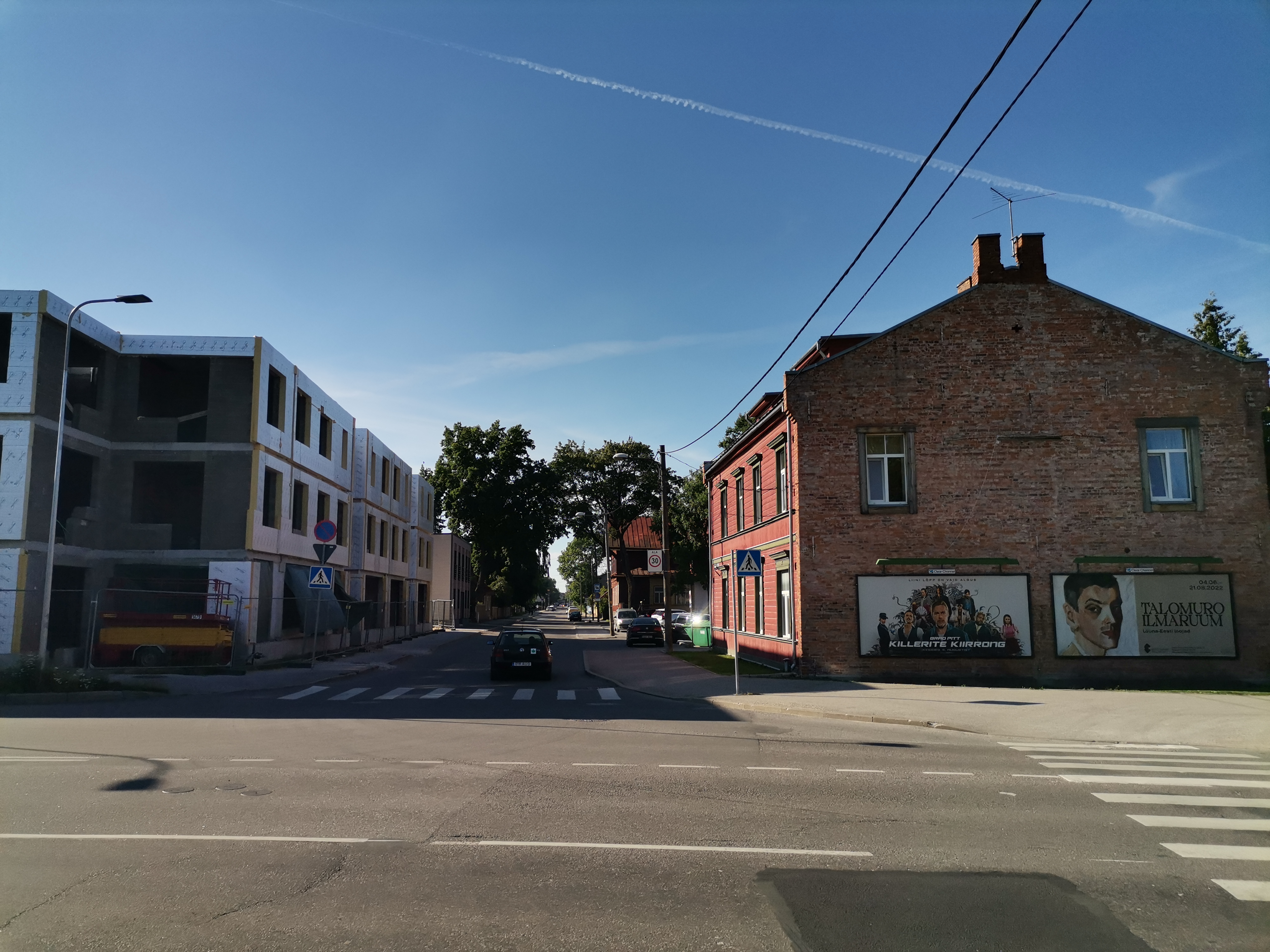 Tartu, Soviet Street. View from the place of Jõe Street towards the city centre. rephoto
