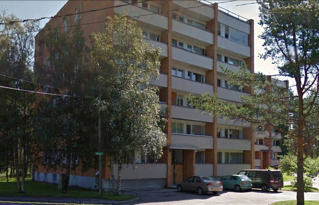 Punktelamu Tallinnas Ilmarise tn, hoone vaade. Arhitektid Ants Mellik, Endel Laasi rephoto