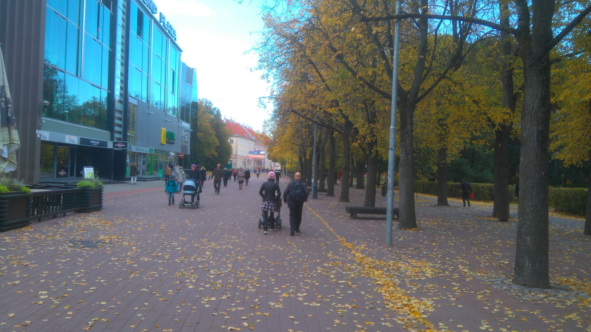 View of Aleksandri Street in the city center. Tartu rephoto