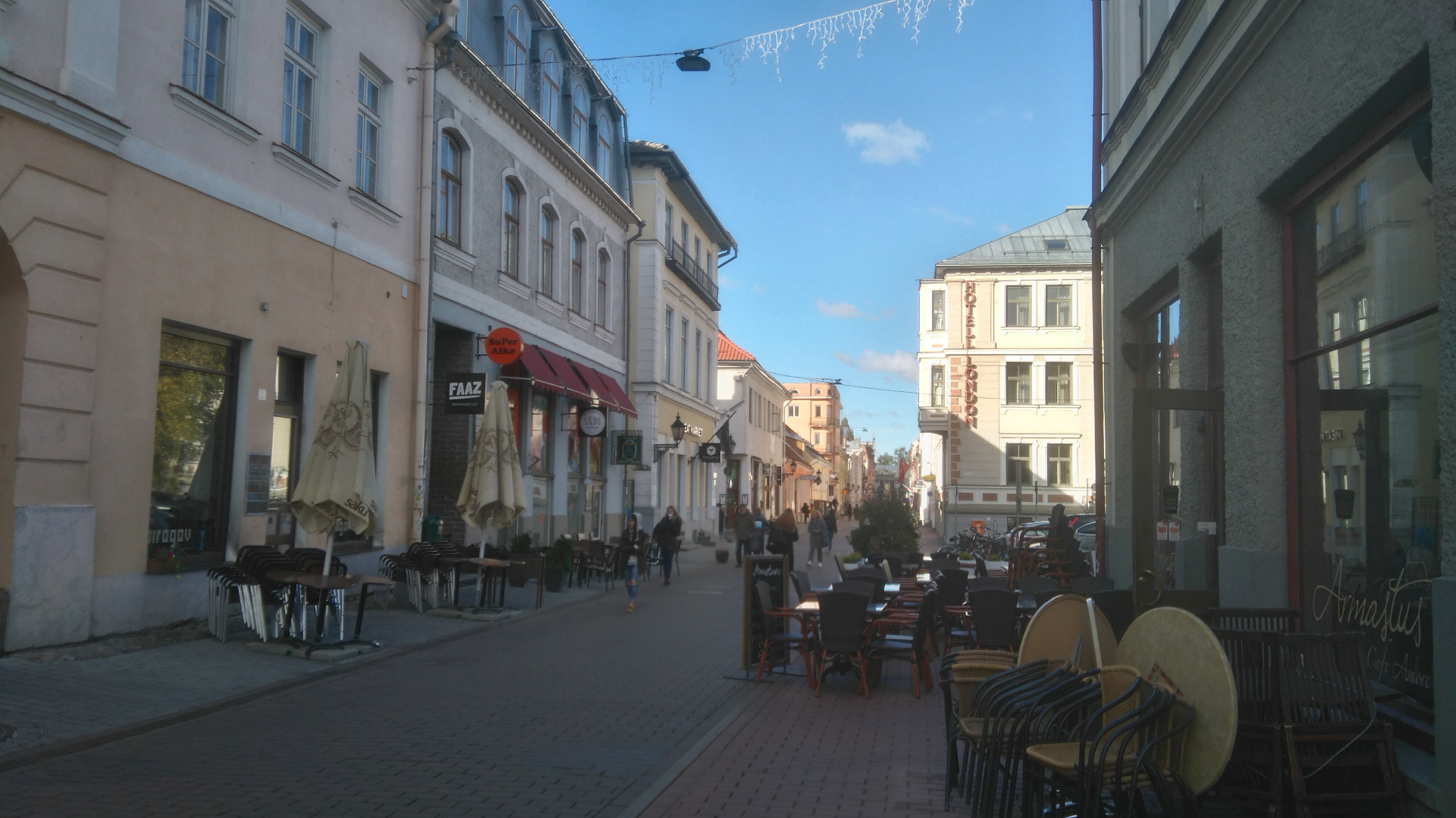 Tartu linnavaade. Suurturg (Raekoja plats), vaade Rüütli tänavale. 20. sajandi algus. rephoto