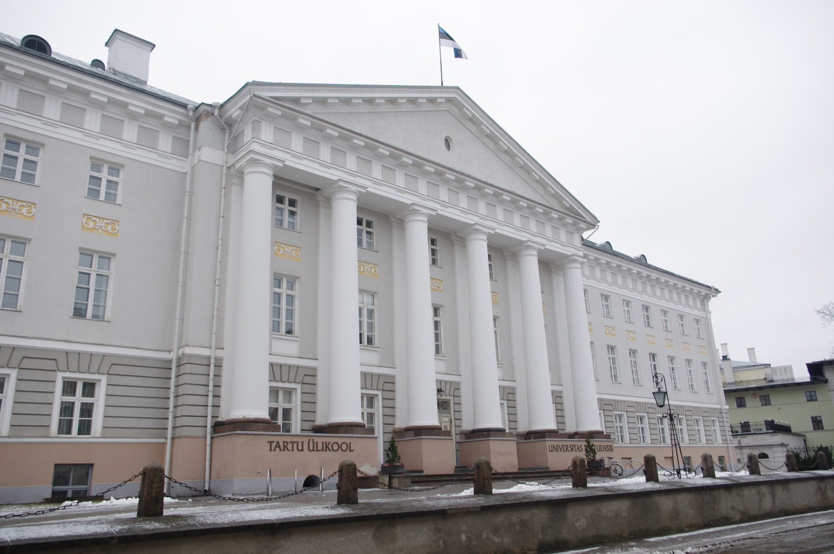 Main building of the University of Tartu, view. Architect Johann Wilhelm Krause rephoto