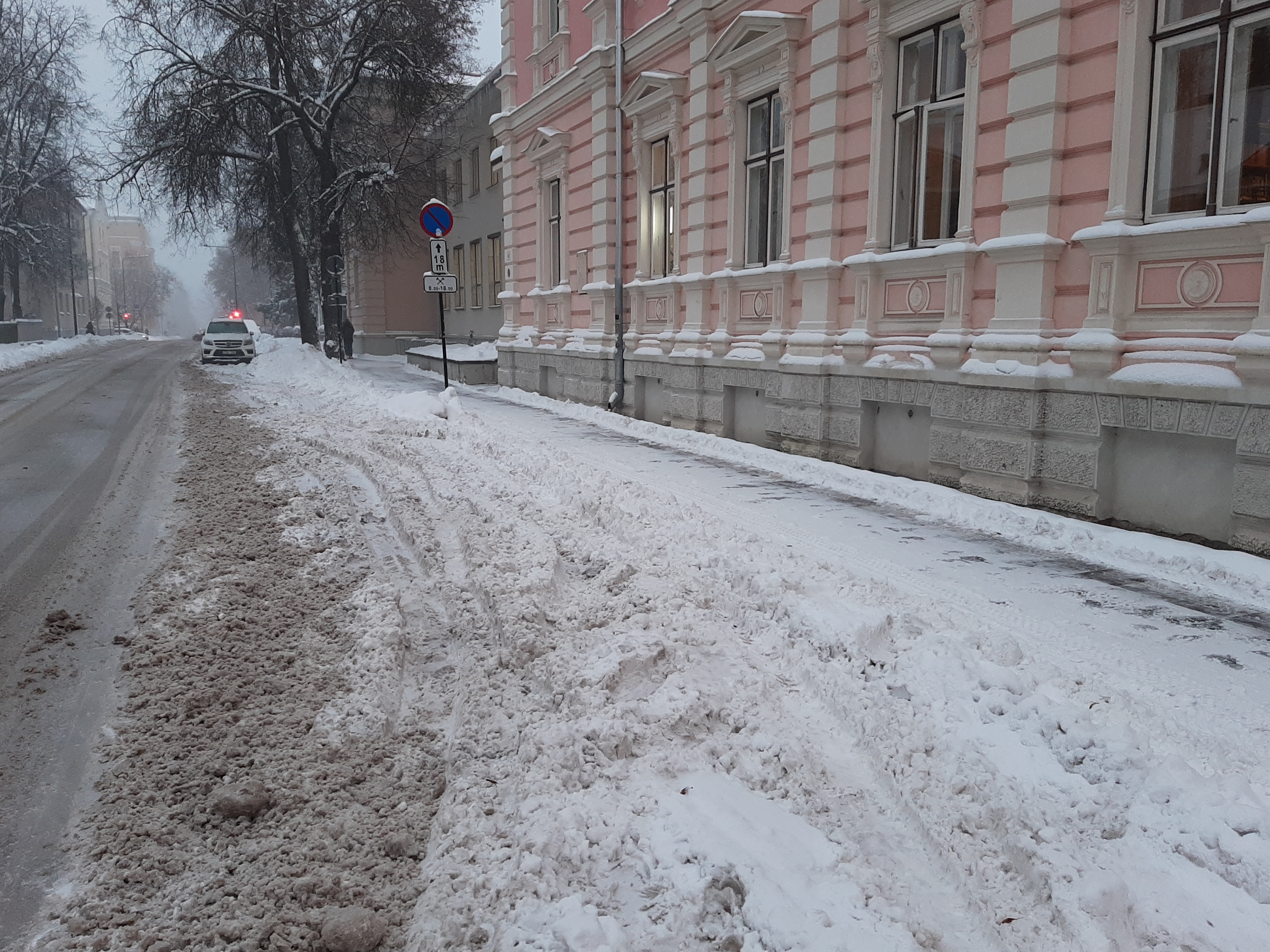 Employees of the University of Tartu on the street of Garden (Vanemuise) in the digging of the grave for water stuff rephoto