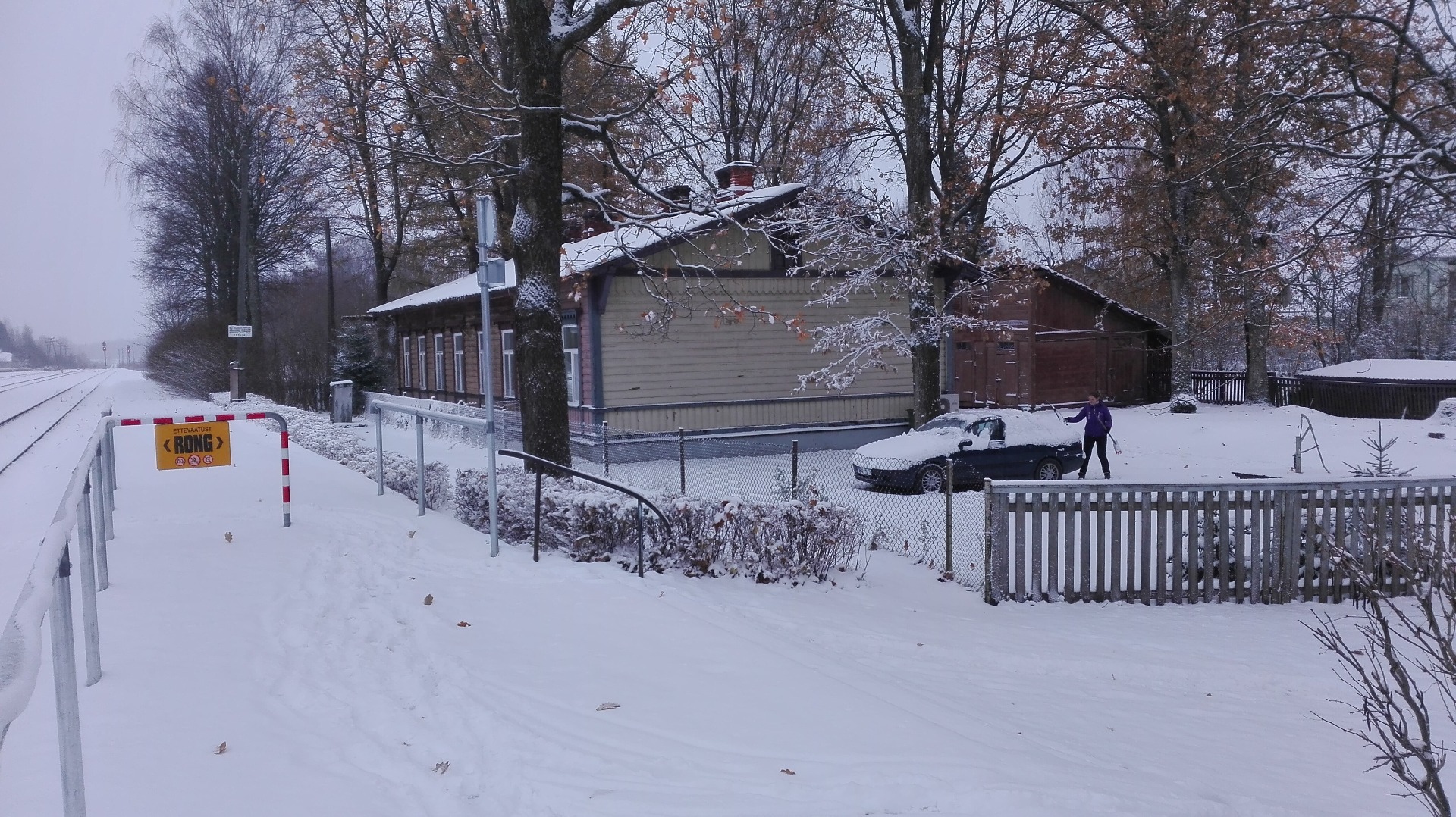 Railway residential building at Nõo Station rephoto