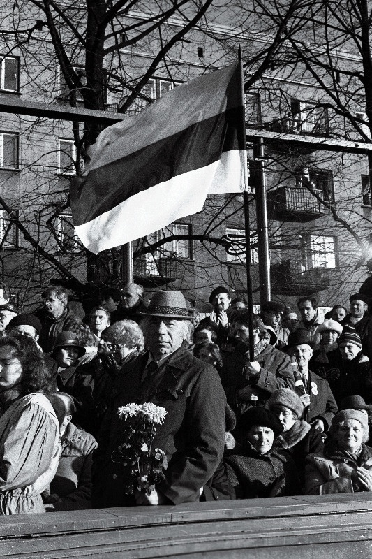 Leedu iseseisvuspäeva miiting Riias.