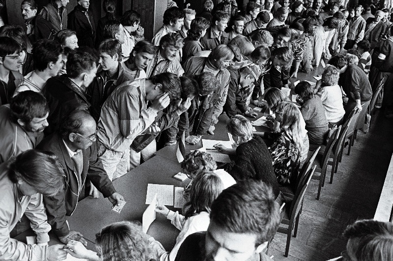 Vabatahtlike registreerimine "Eesti Kodukaitsesse".