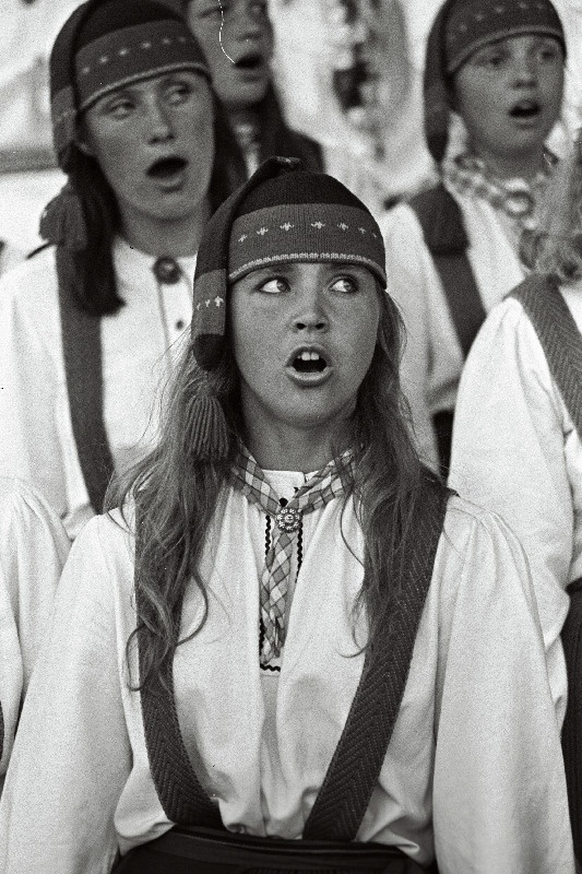 XXI Üldlaulupidu, lauljad laval.