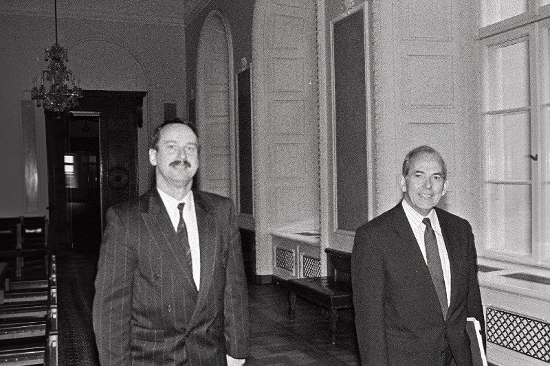 Michel Camdessus (IMF) (Rahvusvahelise valuutafondi juhtnõukogu esimees ja tegevdirektor) ja Siim Kallas.