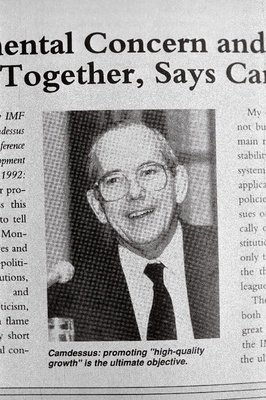 Michel Camdessus - IMF Managing direktor.  duplicate photo