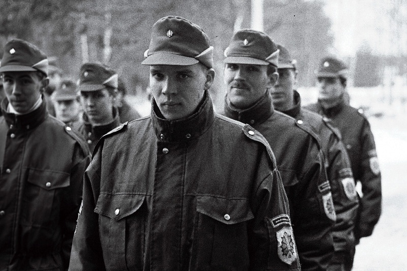 Piiriteenistuseõppused Remniku õppeksekuses, väljas rivis.