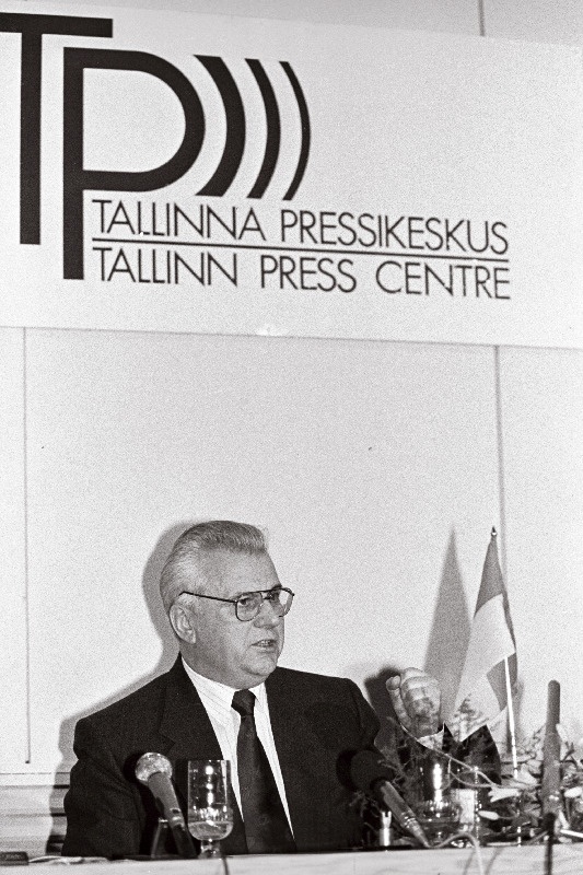 Ukraina presidendi Leonid Karvtšuki visiit Tallinna. Kõneleb Tallinna Pressikeskuses.