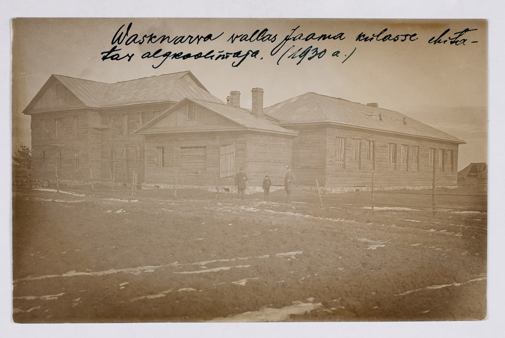 Vasknarva vallas Jaama külas ehitatav algkooli maja 1930