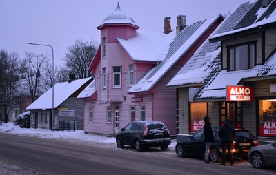 Foto. Võru, Kreutzwaldi tänav Võrusool rephoto