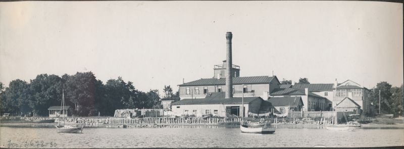 Foto. Dampfi album. Bergfeldti mudaravila, vaade lahelt. 1932.