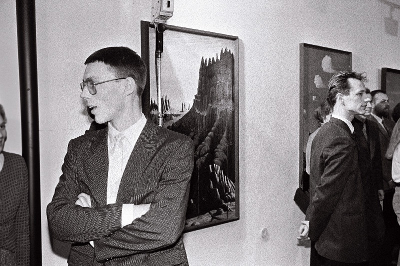 Tarmo Roosimölder ja Heiki Navitrolla näituse avamisel galeriis "Vaal".