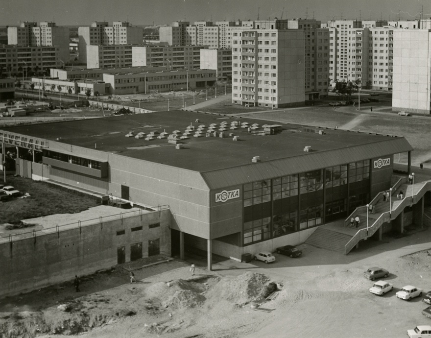 Kauplus Kotka Lasnamäel, panoraamvaade. Arhitekt Lembit Aljaste, Gripenberg ja Co
