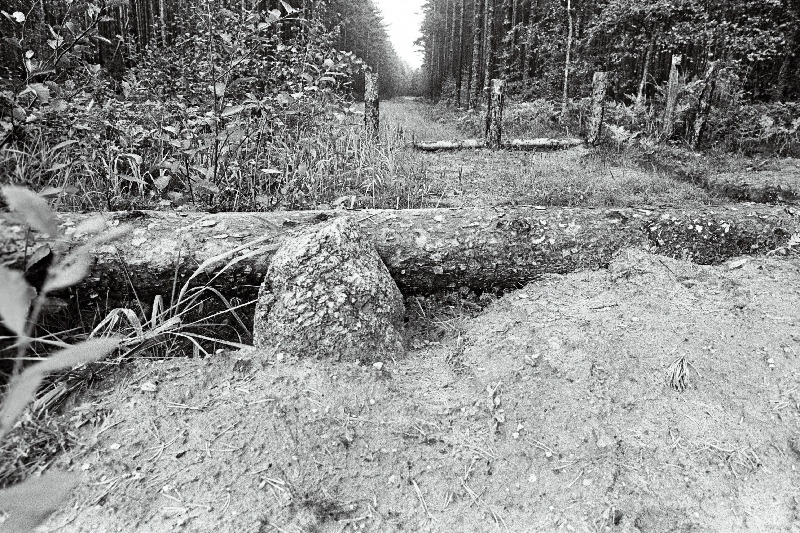 Tõkked salakaubavedajate takistamiseks Värska lähistel.