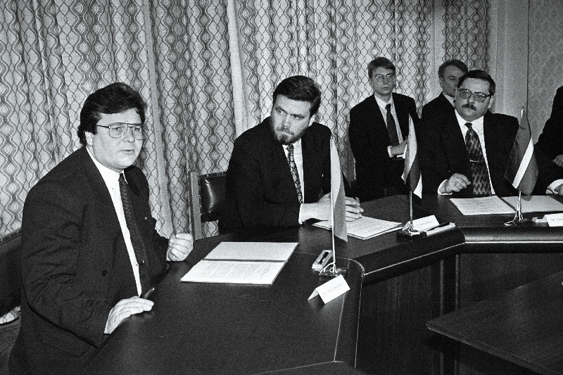 Balti riikide kaitseministrid: Linas Linkevicius (Leedu), Andrus Öövel (Eesti) ja Andrejs Krastinš (Läti).