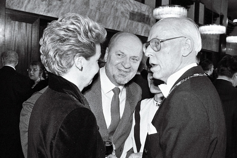 Presidendi vastuvõtt, Aarvo Haug, Lennart ja Helle Meri.