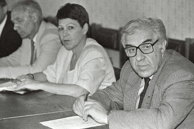 Venemaa Riigiduuma Balti Riikide paralmendi grupi liikmed Irina Zubkevitš, Viktor Davõdkin, Vladimir Vassiljev?.  similar photo