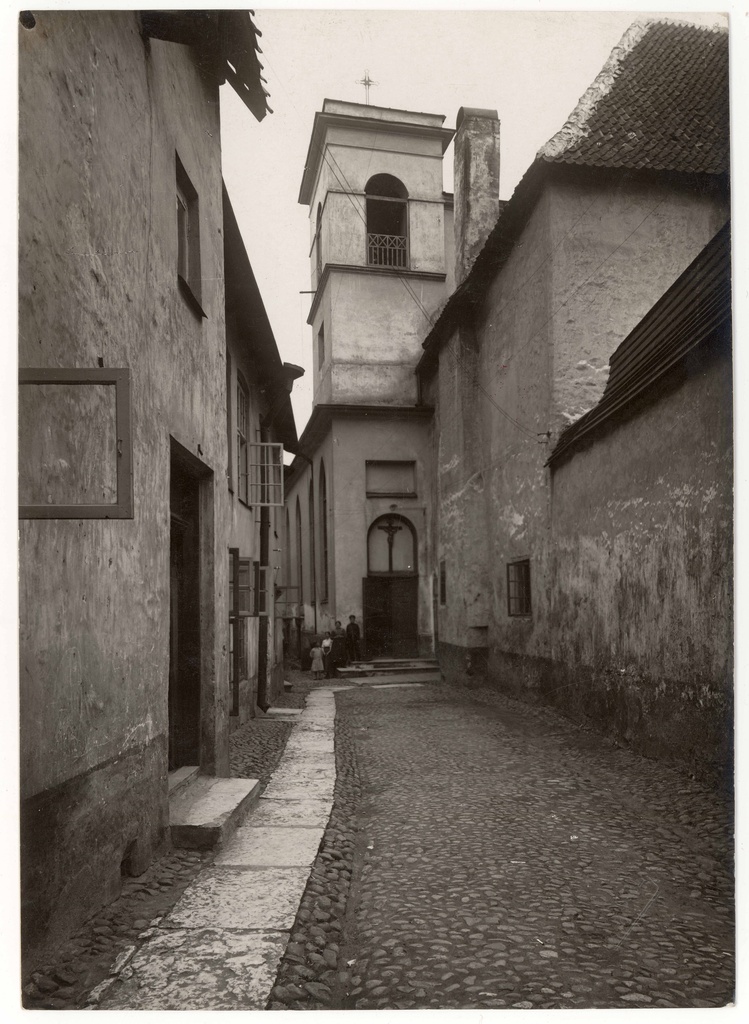 All-city. The western stone buildings of the Dominican monastery before dismantling in the 1920s.