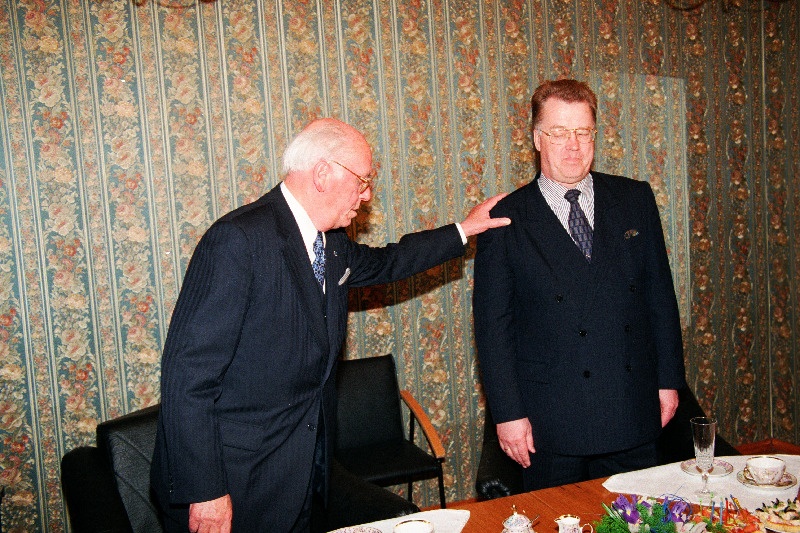 Läti Presidendi Guntis Ulmanise ja Lennart Meri kohtumine Tallinnas.