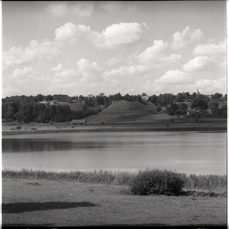 Viljandi järv, esi- ja tagaplaanil kallas