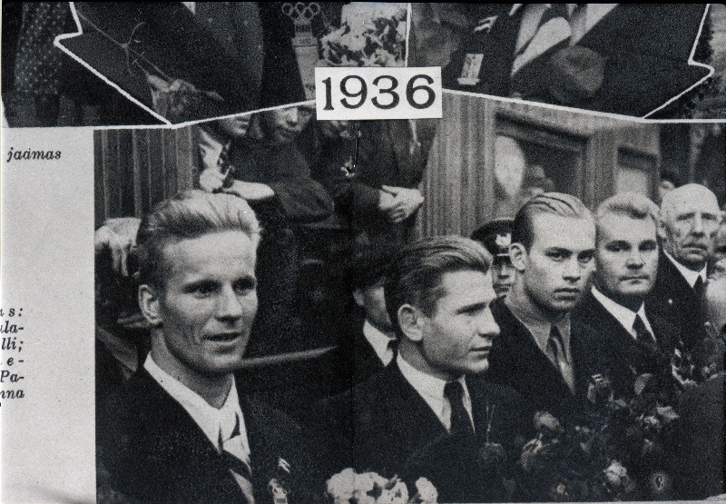 Berliini olümpialt saabunud sportlaste vastuvõtt Balti jaamas.