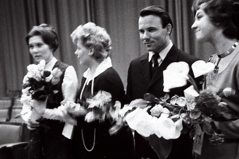 Vabariikliku lauljate konkursi võitjad (vasakult) Leili Tammel, Kaie Konrad, Tõnu Bachmann, Ludmilla Dombrovskaja.