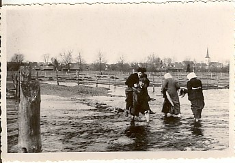 foto, üleujutus Paide lähistel 1930.a.