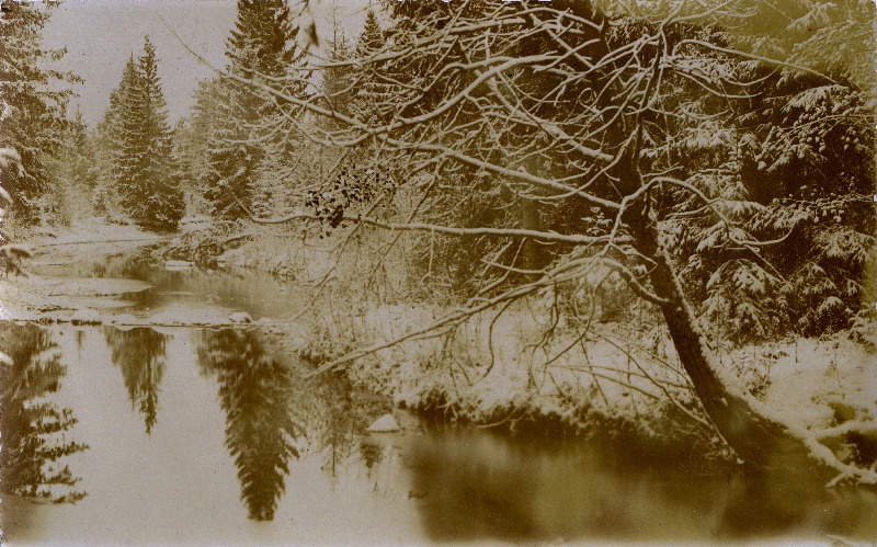Pulga jõgi talvel. Vana-Vändra vald.