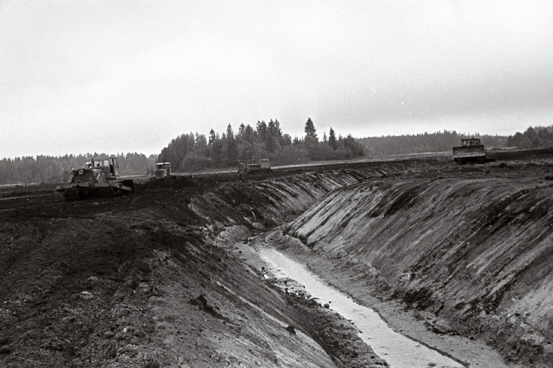 Maaparandustööd Urvaste kolhoosis.
