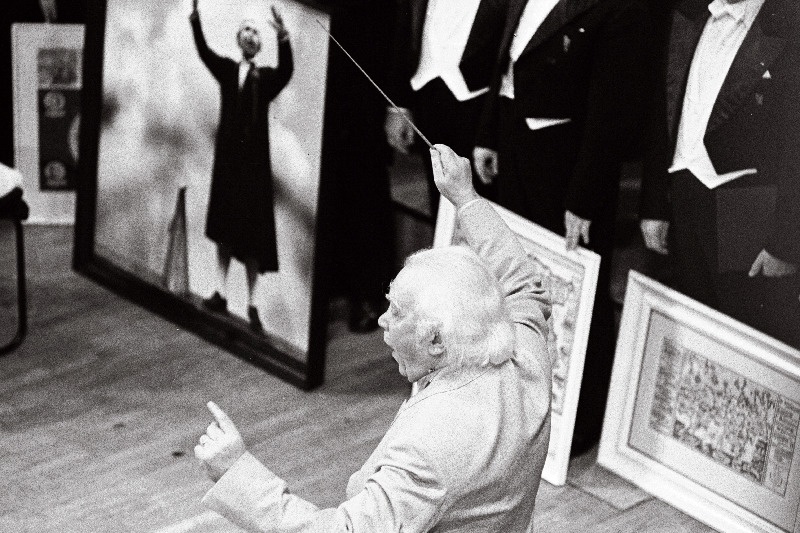 Helilooja ja dirigendi Gustav Ernesaksa 75. sünnipäeva tähistamine Estonia kontserdisaalis.