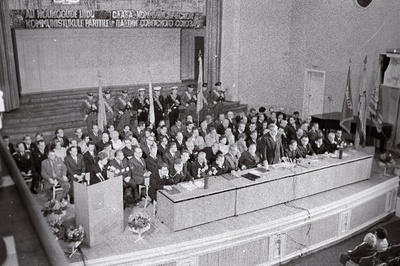 Eestimaa Kommunistliku Partei 50. aastapäeva tähistamine. Pidulik koosolek  Estonia kontserdisaalis.  duplicate photo
