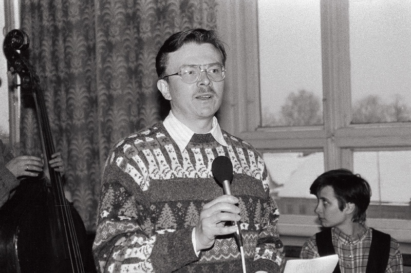 Eesti Raadio tervisesaate salvestamine, kultuuri kolledži ansambel Terje Soots, Jaan Eha, Ester Keba, Marge Esko.