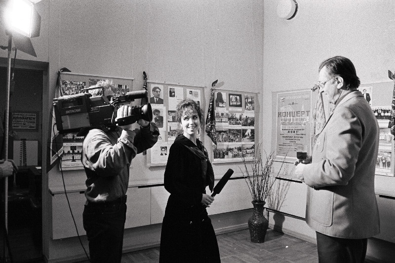 Koidu Seltsi 125. aastapäeva näituse avamine. Jaan Ahoks, Eva Põder.