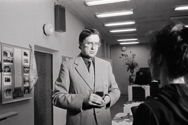 Koidu Seltsi 125. aastapäeva näituse avamine. Jaan Ahoks, Eva Põder.