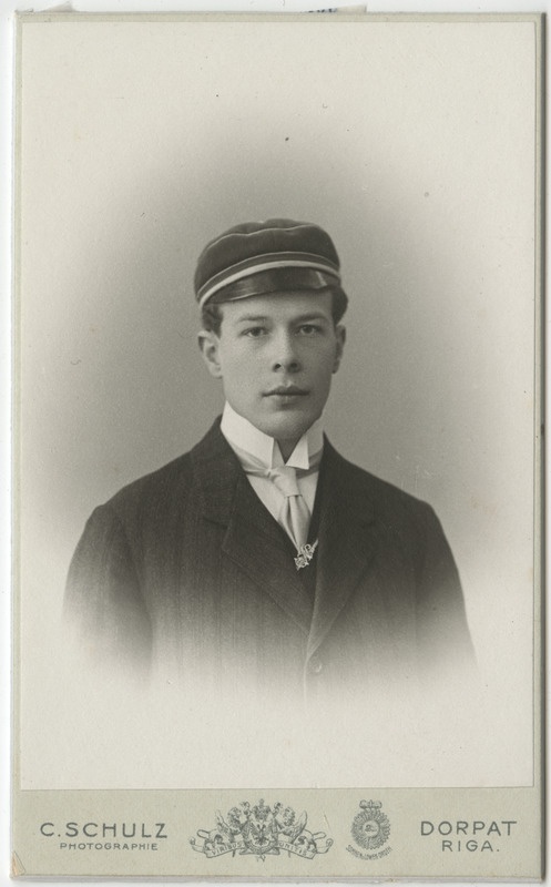 Korporatsiooni "Livonia" liige Georg Geist, portreefoto
