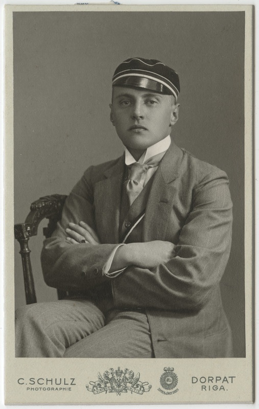 Korporatsiooni "Livonia" liige Heinrich von Hansen, portreefoto