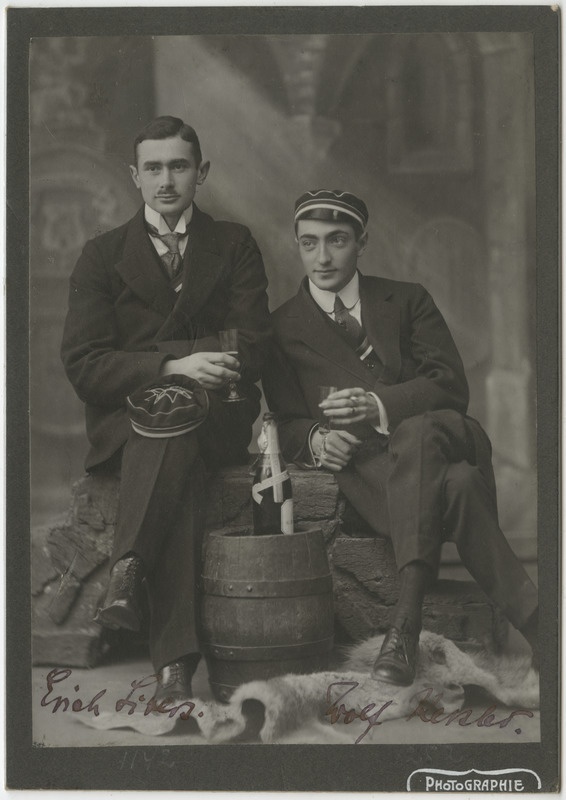 Korporatsiooni "Livonia" liikmed Wolf Kessler-Rossillon ja tema akadeemiline isa Erich von Sivers