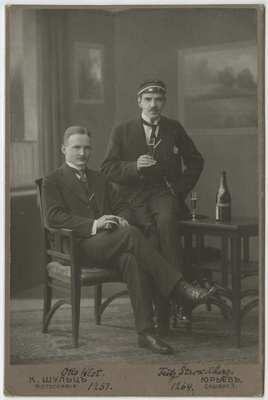 Korporatsiooni "Livonia" liikmed Friedrich Stackelberg ja tema akadeemiline isa Otto von Klot  similar photo