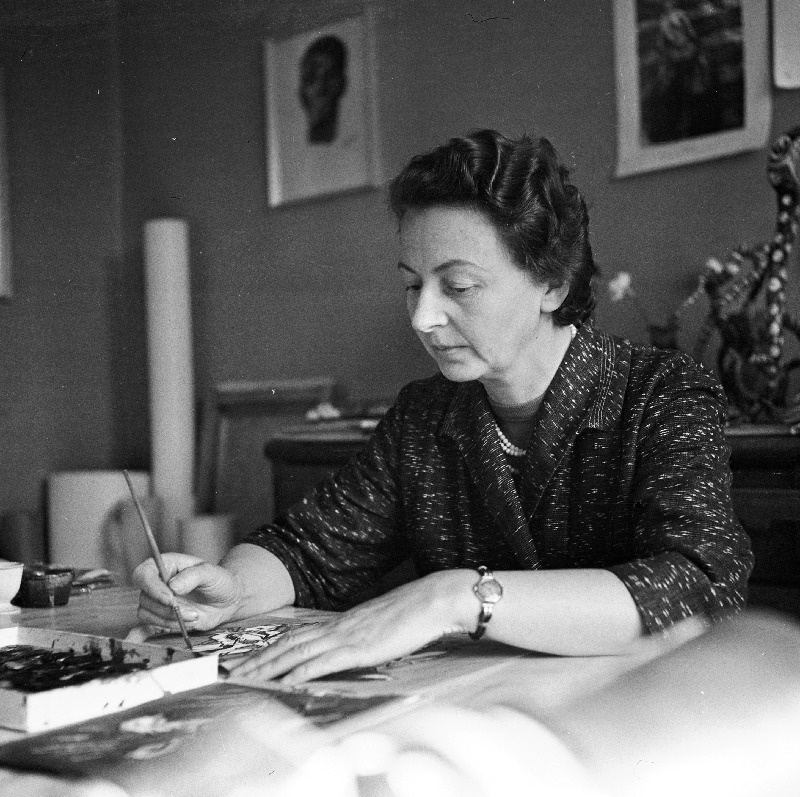 Eesti NSV naiste kongressi delegaat, kunstnik Siima Škop.