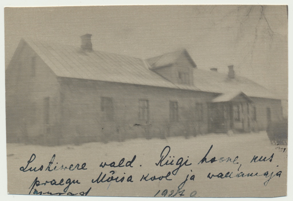 foto Põltsamaa khk Lustivere vallamaja ja mõisa kool 1927