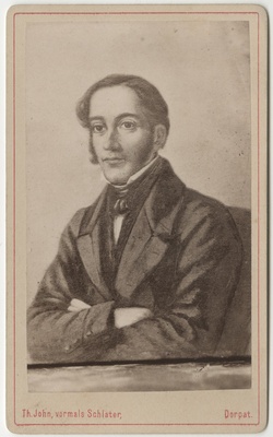 Korporatsiooni "Livonia" vilistlane Ernst von Gavel, repro portreejoonistusest  duplicate photo