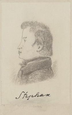 Korporatsiooni "Livonia" vilistlane Heinrich Stephan, repro portreejoonistusest  duplicate photo