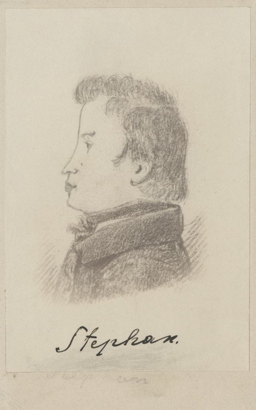 Korporatsiooni "Livonia" vilistlane Heinrich Stephan, repro portreejoonistusest