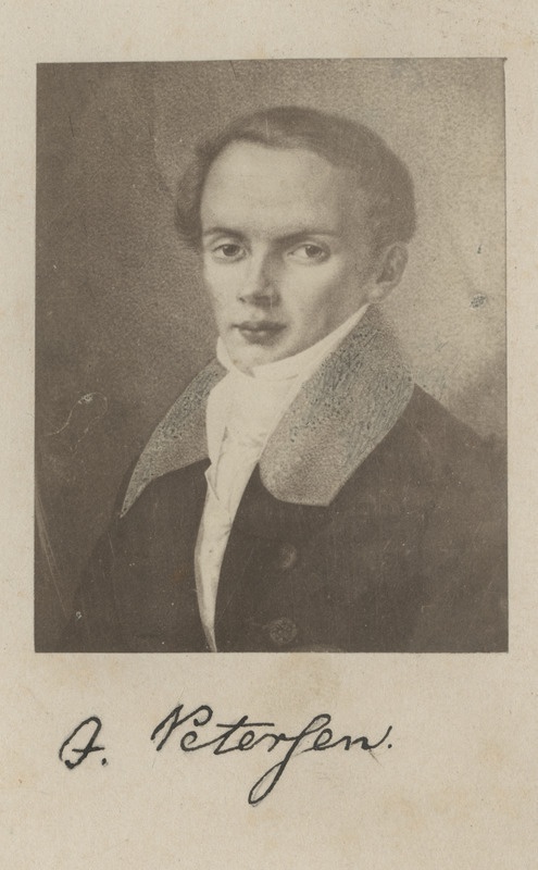 Korporatsiooni "Livonia" vilistlane Julius Petersen, repro portreejoonistusest