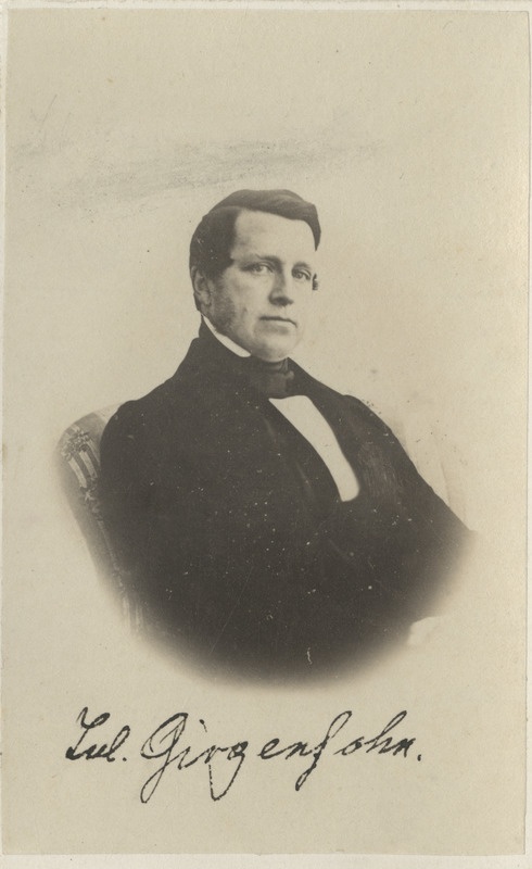 Korporatsiooni "Livonia" vilistlane Julius Girgensohn, portreefoto