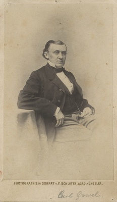 Korporatsiooni "Livonia" vilistlane Carl von Gavel, portreefoto  duplicate photo